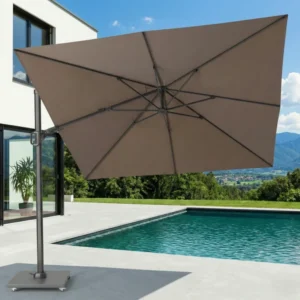 Platinum Ampelschirm Challenger T² Premium Anthrazit/Havana 300x300cm