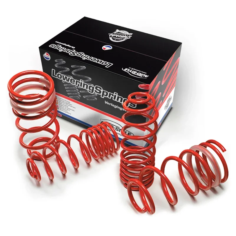 AutoStyle, Tieferlegungsfedern passend für VW Golf VII Hatchback 1.4TSi (122/125PS) 10/2012-01/2020 30mm (Multilink), Stahl, Rot