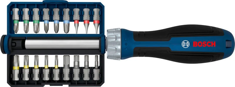 Produktbild von Bit-Ratschenschraubendreher-Set mit 18 Bits