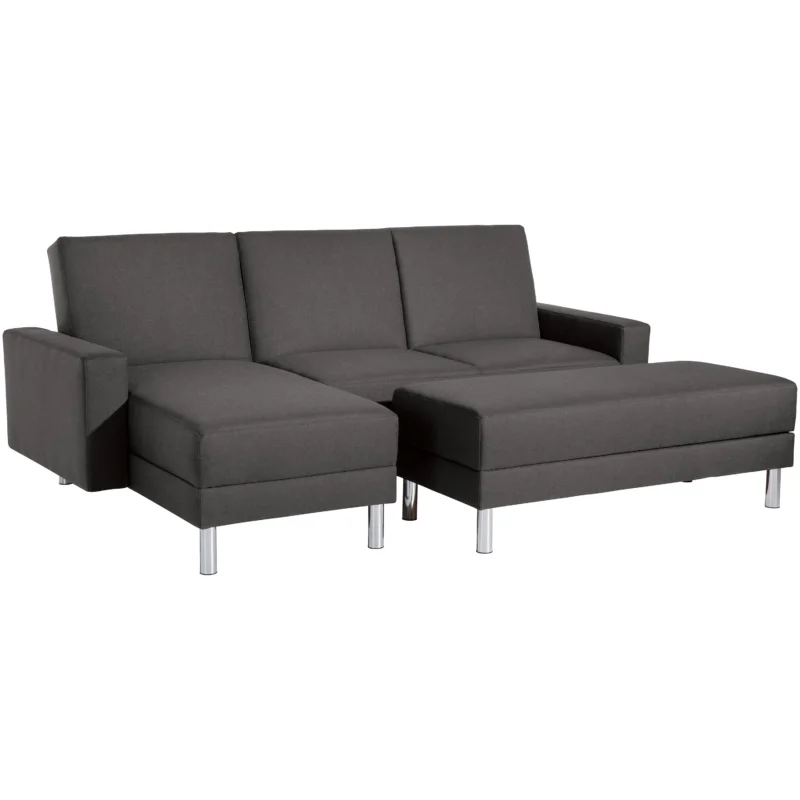 Max Winzer Just Fashion Funktionssofa mit Hocker – Flachgewebe anthrazit