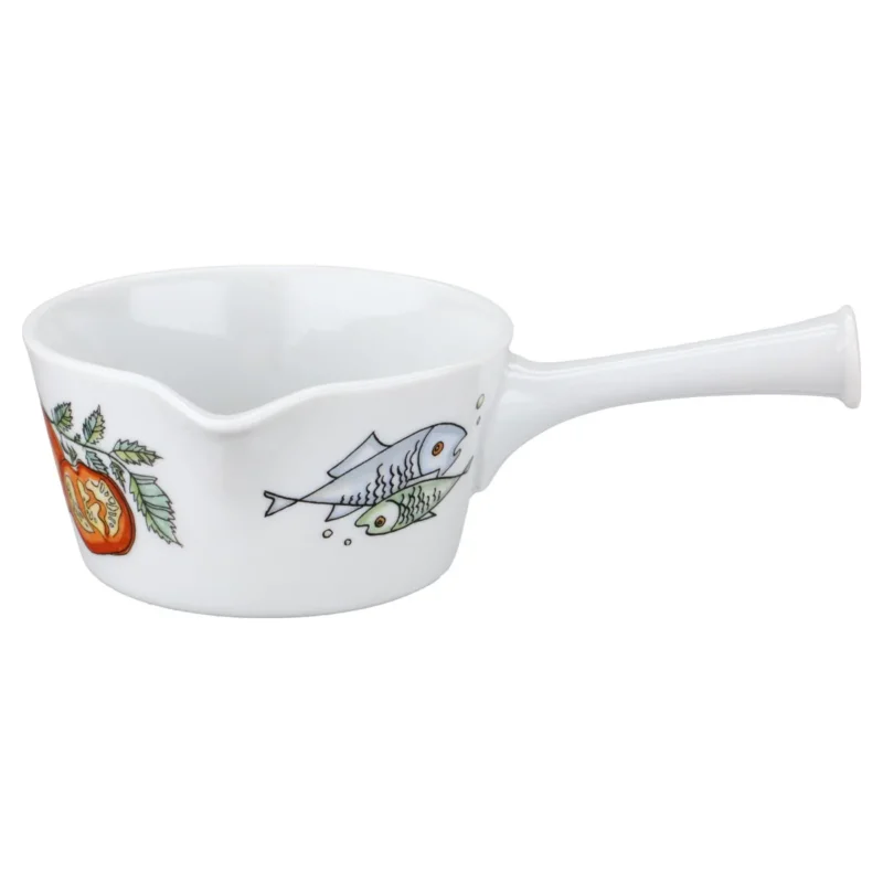 Buttersauciere Minitopf mit Stiel feuerfest