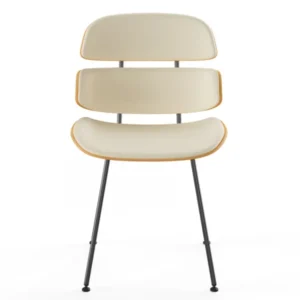 Midas Stuhl, creme Leder von Naver Collection