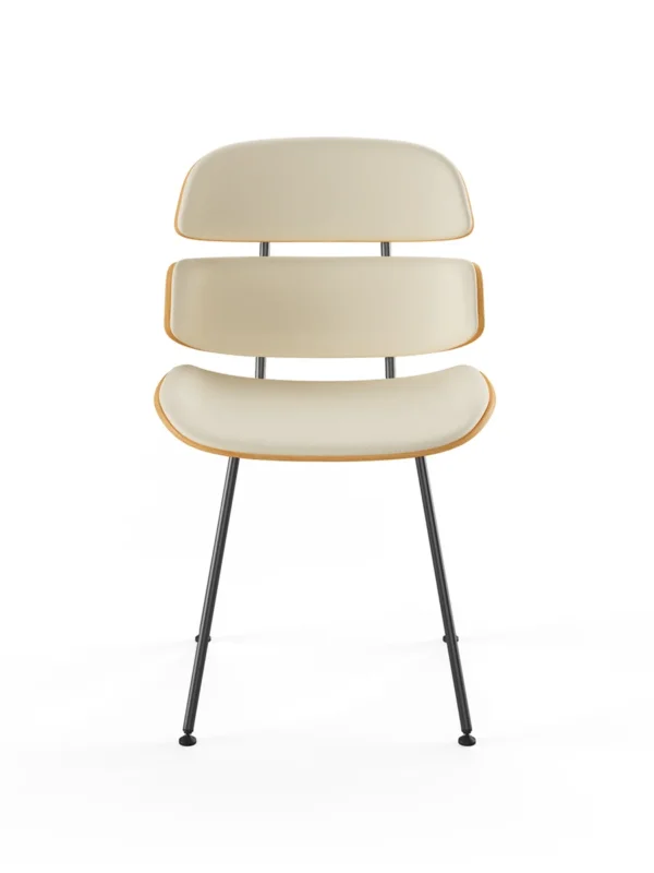 Midas Stuhl, creme Leder von Naver Collection