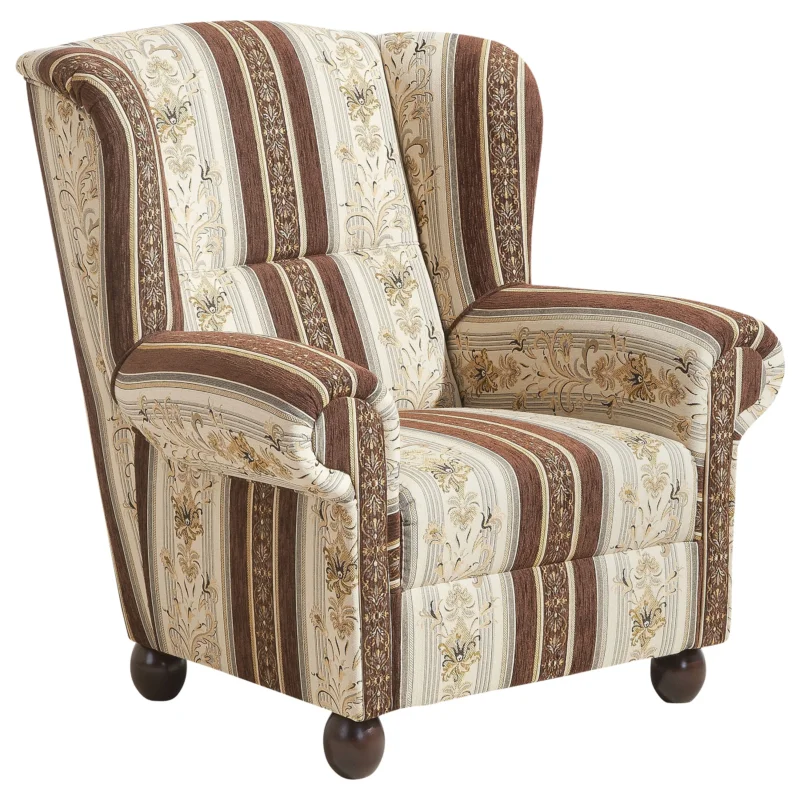 Max Winzer Monarch Ohrenbackensessel – Chenille braun