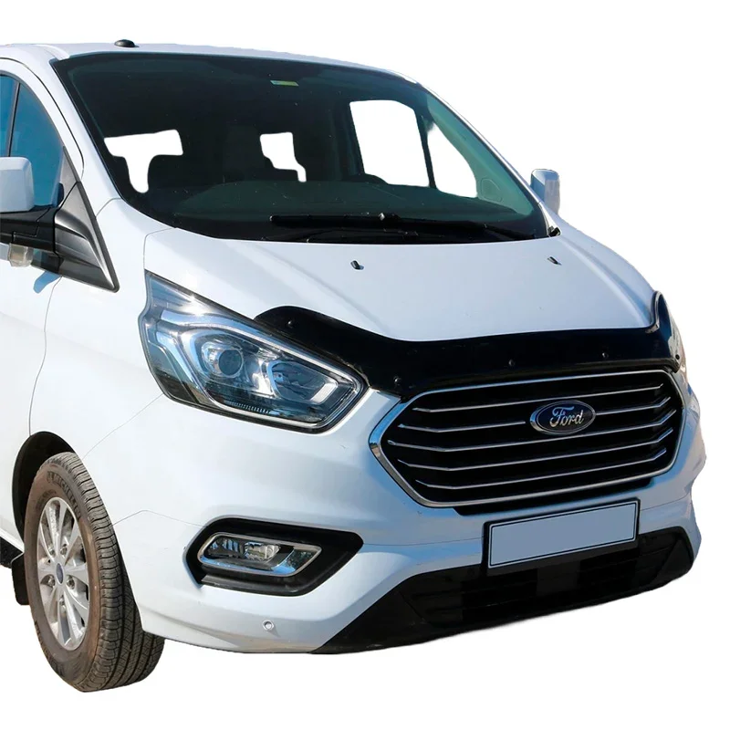 OneWay, Motorhaubenschutz, Glossy Schwarz, Passt für Ford Transit Custom MK1 Facelift 2018-2023