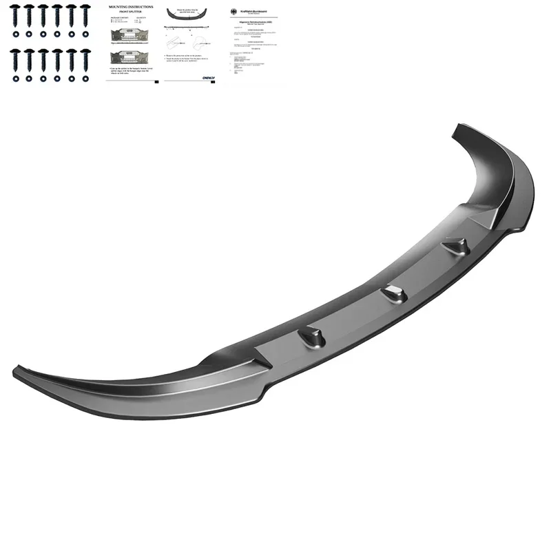 OneWay, Frontspoiler, Glänzend Schwarz, Passend für Mercedes Sprinter W907 (2018-), Version 2