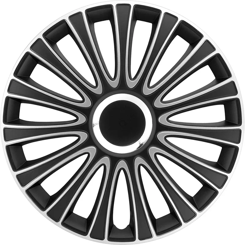 AutoStyle, Satz Radzierblenden LeMans 17-Zoll Schwarz/Silber, ABS, Silber, Schwarz