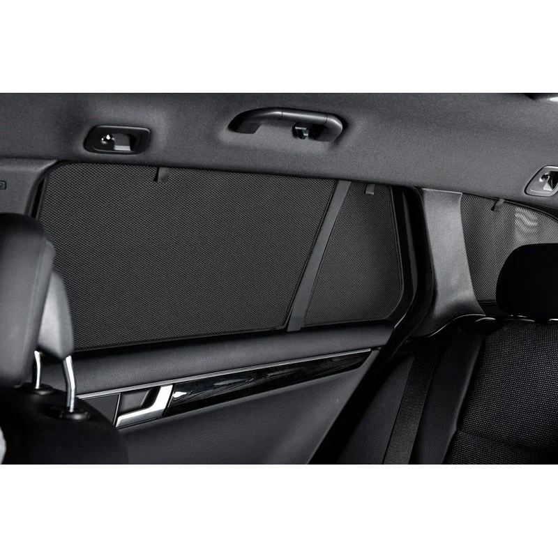 Car Shades, Satz (Hintertüren) kompatibel mit Audi Q4 (F4B) E-Tron 2021- exkl. Sportback (2-teilig), Textil, Schwarz