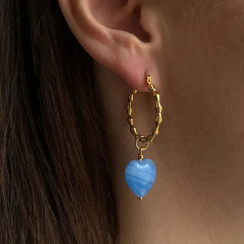 Pico French Grande Heart Anhänger - Vergoldet