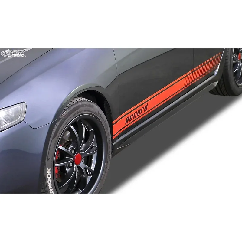 RDX Racedesign, Seitenschweller Slim passend für Honda Accord Limousine/Tourer 2003-2008 (ABS Schwarz glänzend)