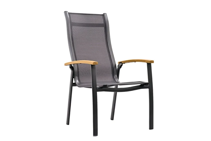 MWH Stapelstuhl Kensington mit Teakarmlehne