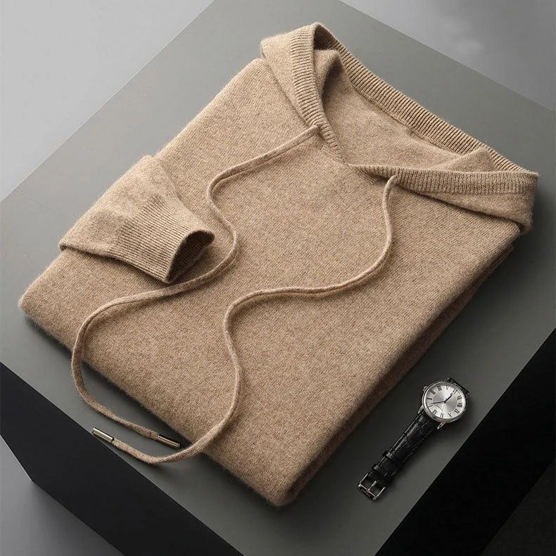 Herren-Hoodie aus Merinowolle – Cassiano Herbstedition