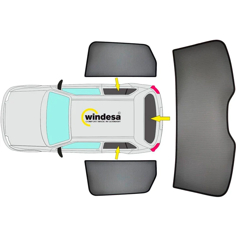 SunClip, Sonnenblende & Sonnenschutz, passt für Volkswagen T-Cross (2019-)