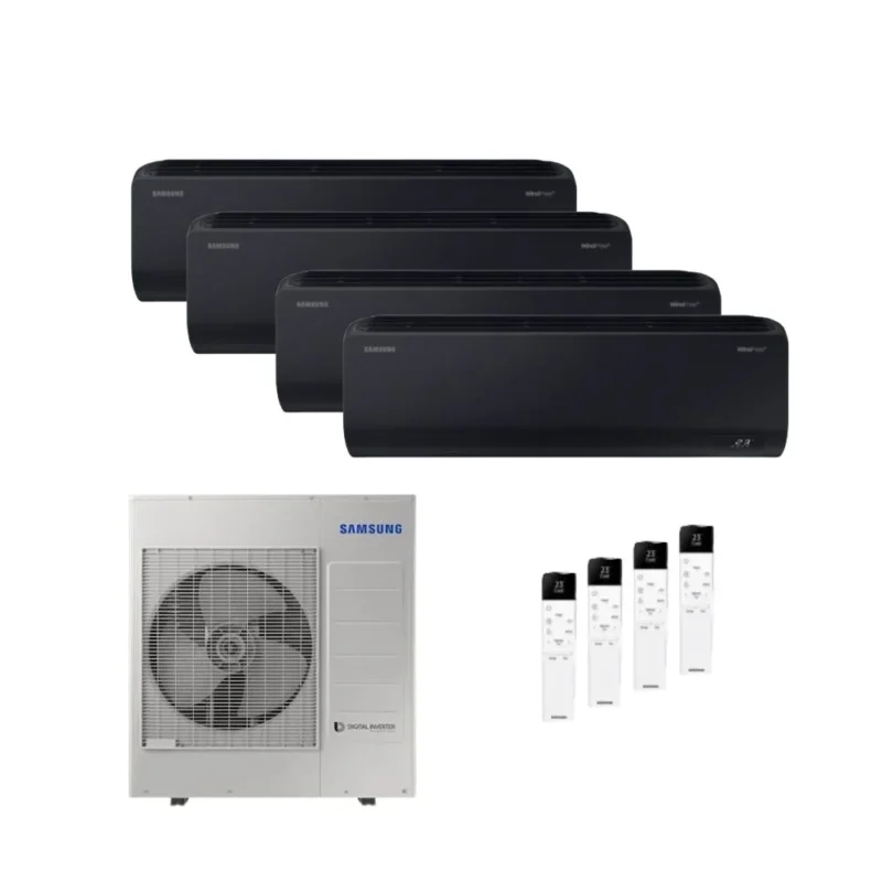Samsung Multisplit Wandgerät WindFree AVANT S2 Black Klimaanlage für 4 Räume