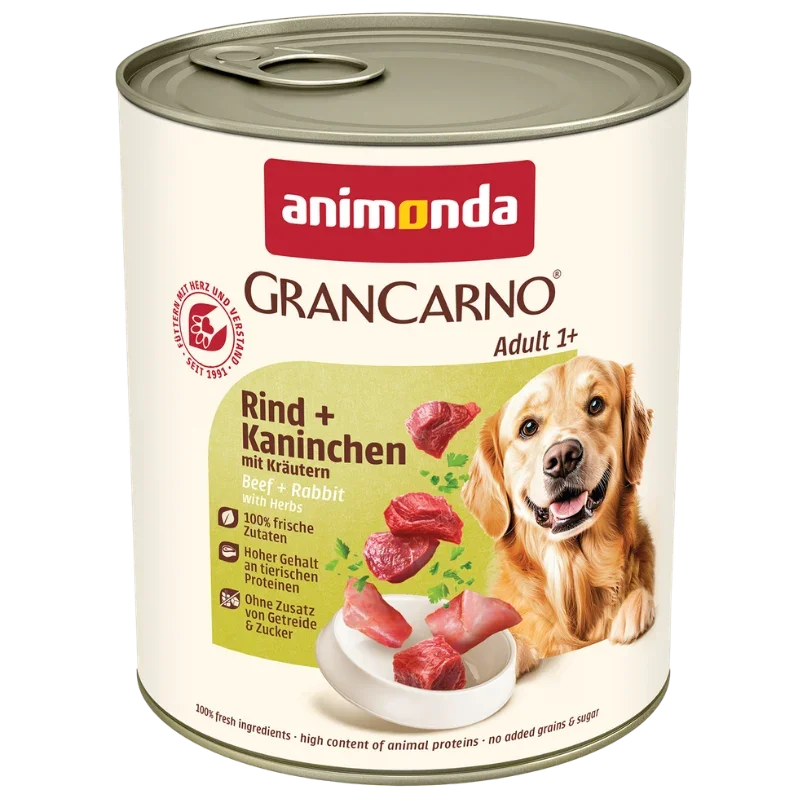 animonda GranCarno Adult Rind & Kaninchen mit Kräutern 800 g