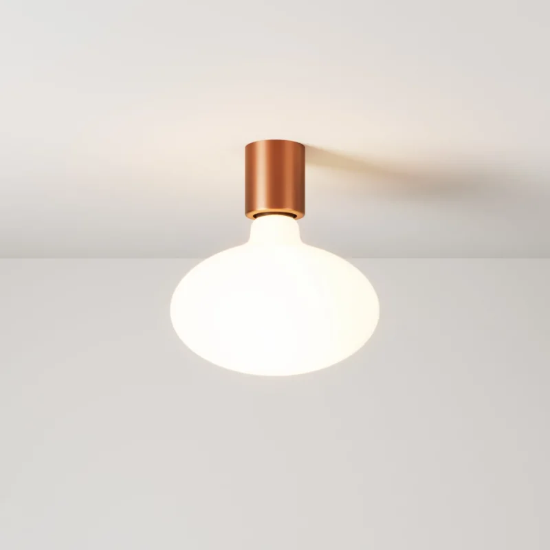 Applique in metallo con lampadina LED Ellipse effetto porcellana - Rame satinato