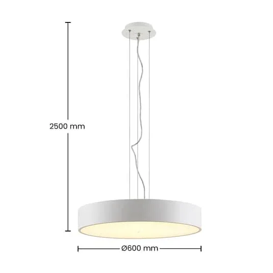 Arcchio Hängeleuchte Pendelleuchte LED weiß Noabelle Lampe Metall Acryl 60 cm - 4251096597387