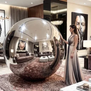 Riesen-Spiegelballon in Silber 200 cm