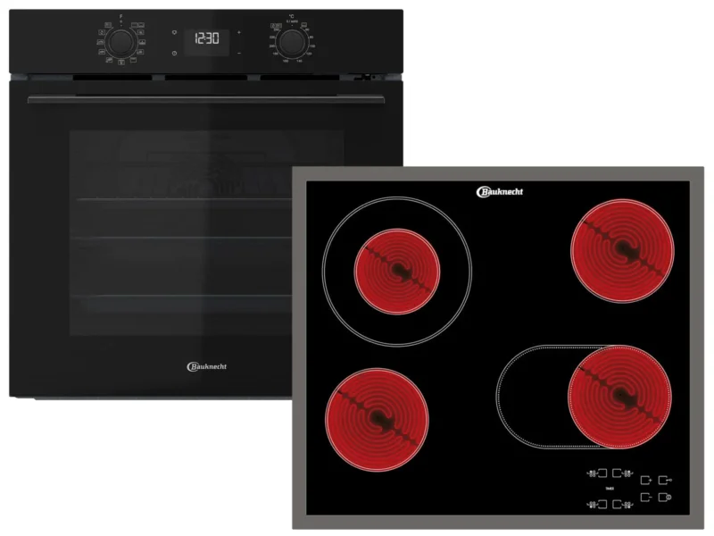 Bauknecht BAKOPYRORAD Set Pyrolyse Backofen BBA385PU0K + Glaskeramikkochfeld CTAR7642IN