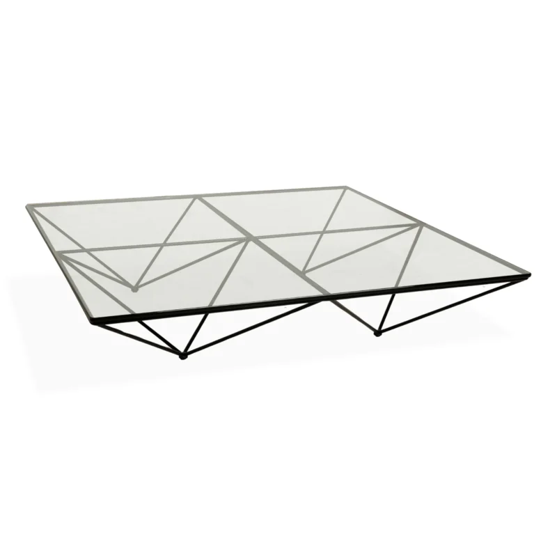 B&B Italia Alanda Glas Couchtisch Schwarz