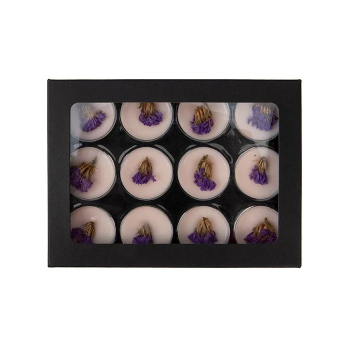 Black Kraft Artisan Candy Box Set, Round Insert 10.2x2.1x13.8 cm