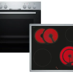 Bosch HND211CS63 Set Einbauherd HEA510BS3 + Glaskeramikkochfeld NKN645GA2E