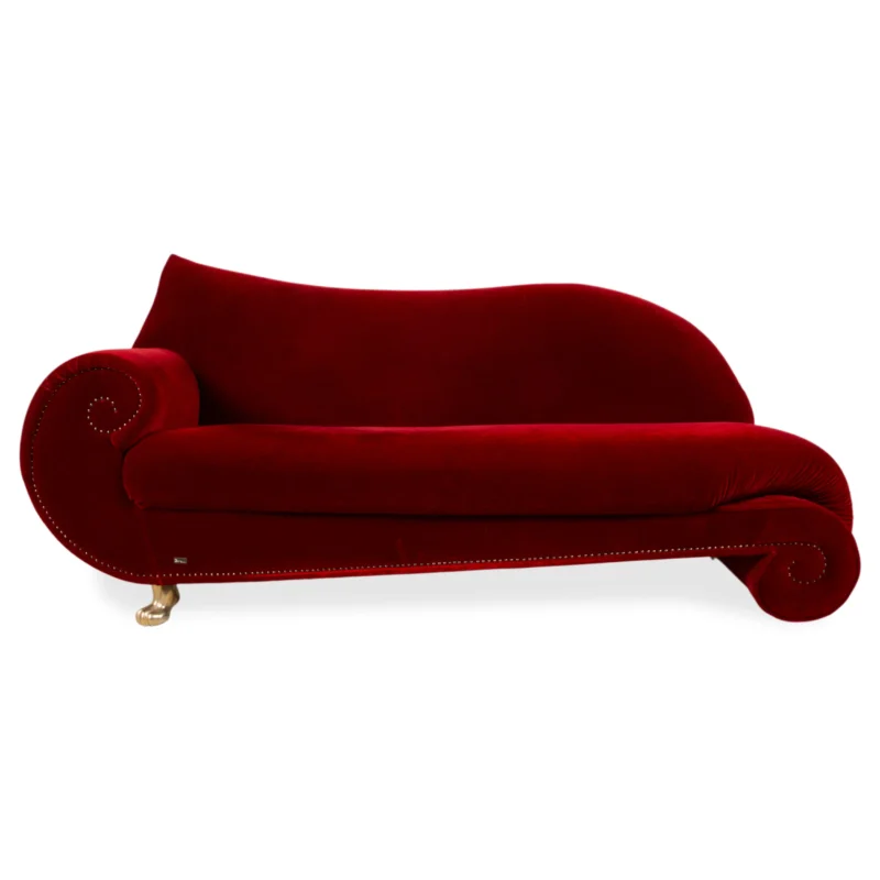 Bretz Gaudi Stoff Dreisitzer Rot Sofa Couch