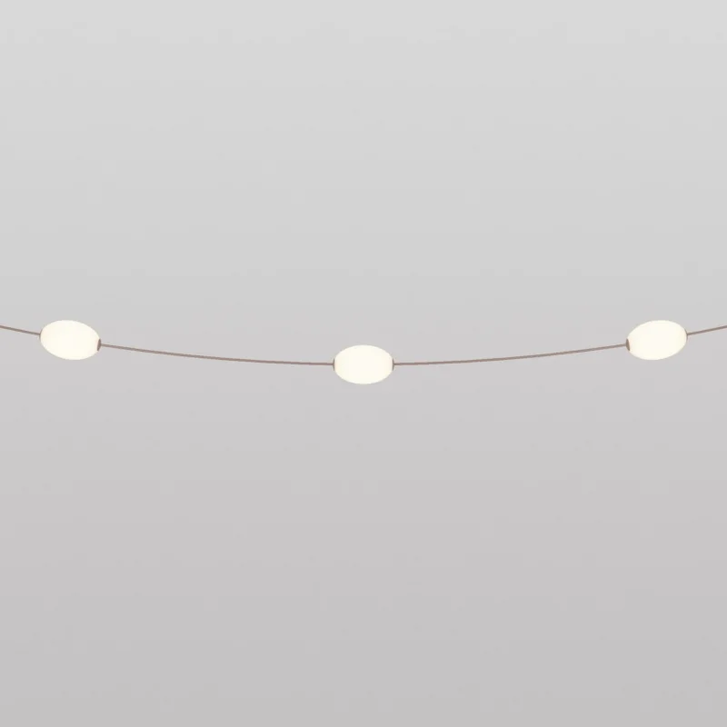 Catena luminosa 3 punti luce da esterno IP67 Desert Brown - Marina3