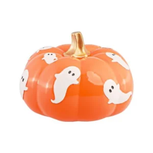 Deko-KÃ¼rbis mit Gespenstern Summerween Orange 15,5 cm