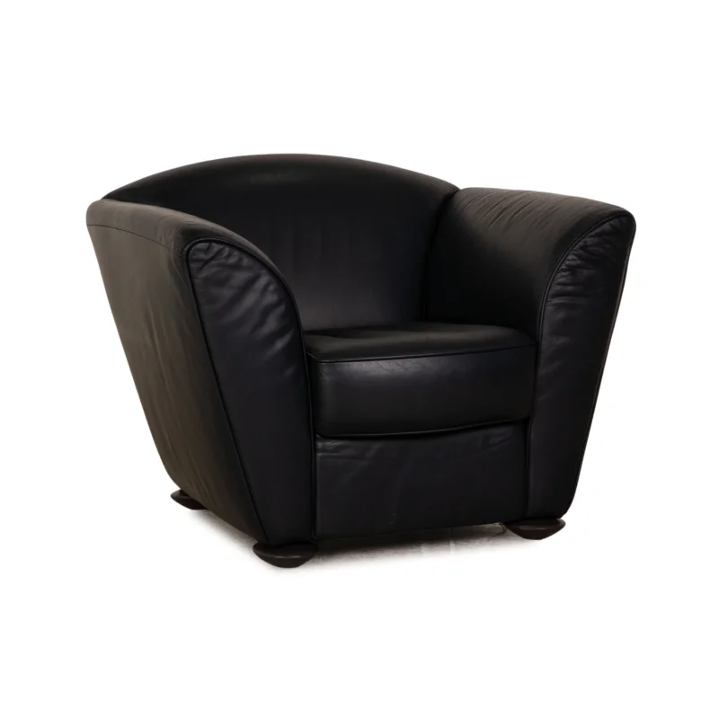 Cor Zelda Leder Sessel Dunkelblau