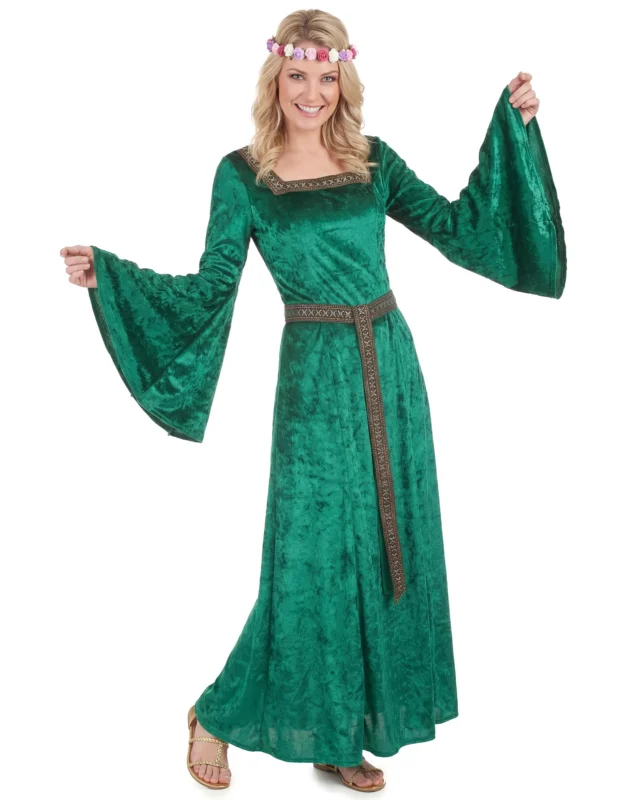 Mittelalter-Kostüm für Damen grün