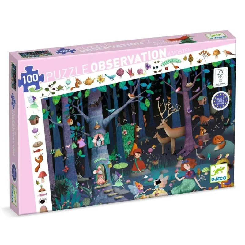 Djeco - Wimmelpuzzle: Der verwunschene Wald