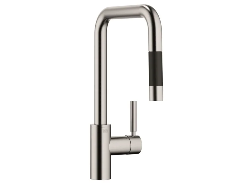 Dornbracht META SQUARE Einhebelmischer Pull-Down Chrom Gebürstet 33870861-93 Hochdruckarmatur
