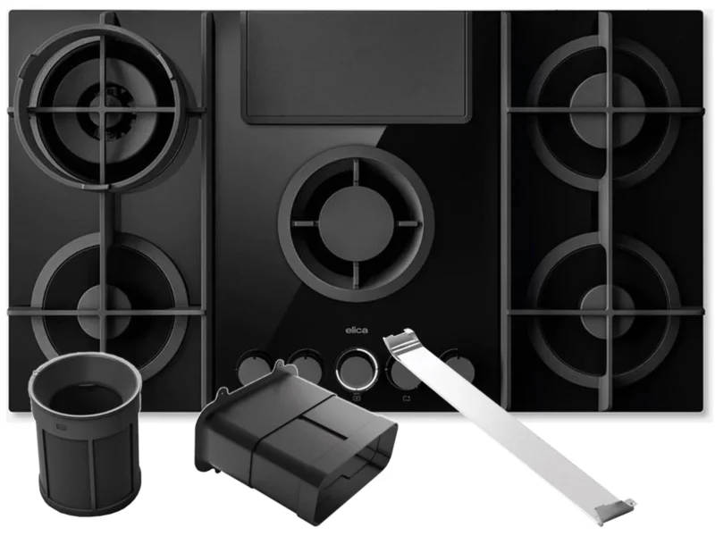 Elica SET NikolaTesla Flame Evo PRF0196341 Kochfeldabzug Gas + Installationsset Umluft KIT0199838