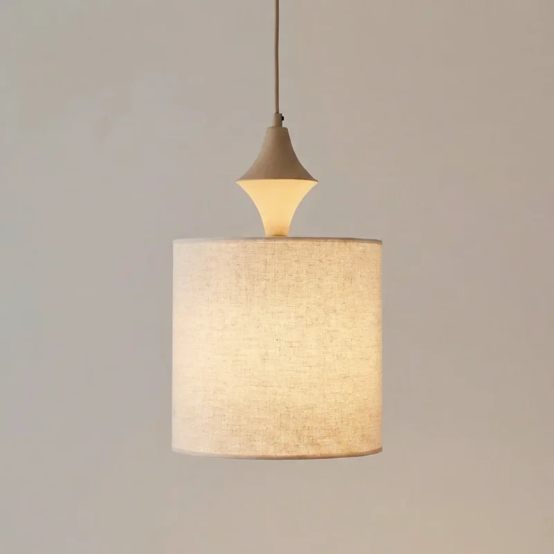 B-Ware Amura Hängeleuchte Pendelleuchte Leuchte Leinen Beige Sand Lampenschirm E27348 - 5906135114375