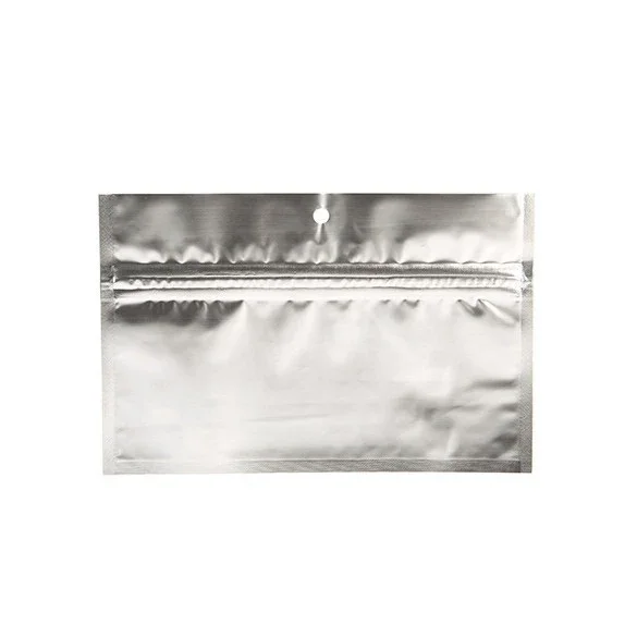 Grip Seal Bags Silver 15x7cm Metallised
