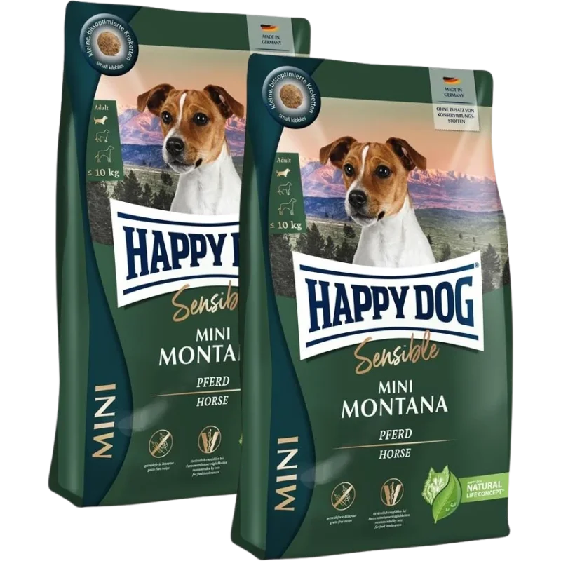 Sparpaket Happy Dog Sensible Mini Montana 2 x 4 kg
