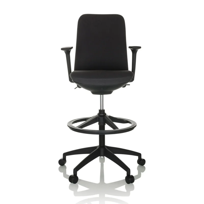 B-Ware Hjh Office Arbeitsstuhl Counterstuhl Drehstuhl Nestora Work Stoff Schwarz787 - 4064323036227