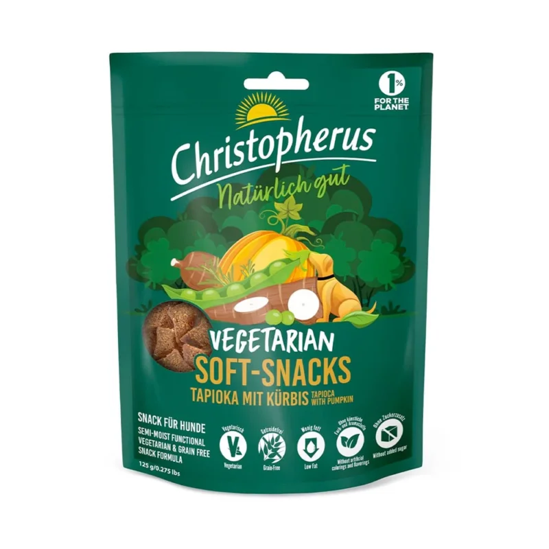 Christopherus Hundeleckerli Vegetarian Soft, Tapioka & Kürbis Veggie