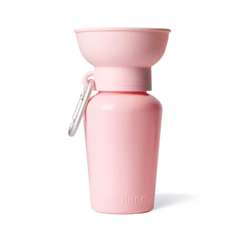Springland Pets Travel Bottle The Flip, Baby Pink 590ml Trinkflasche