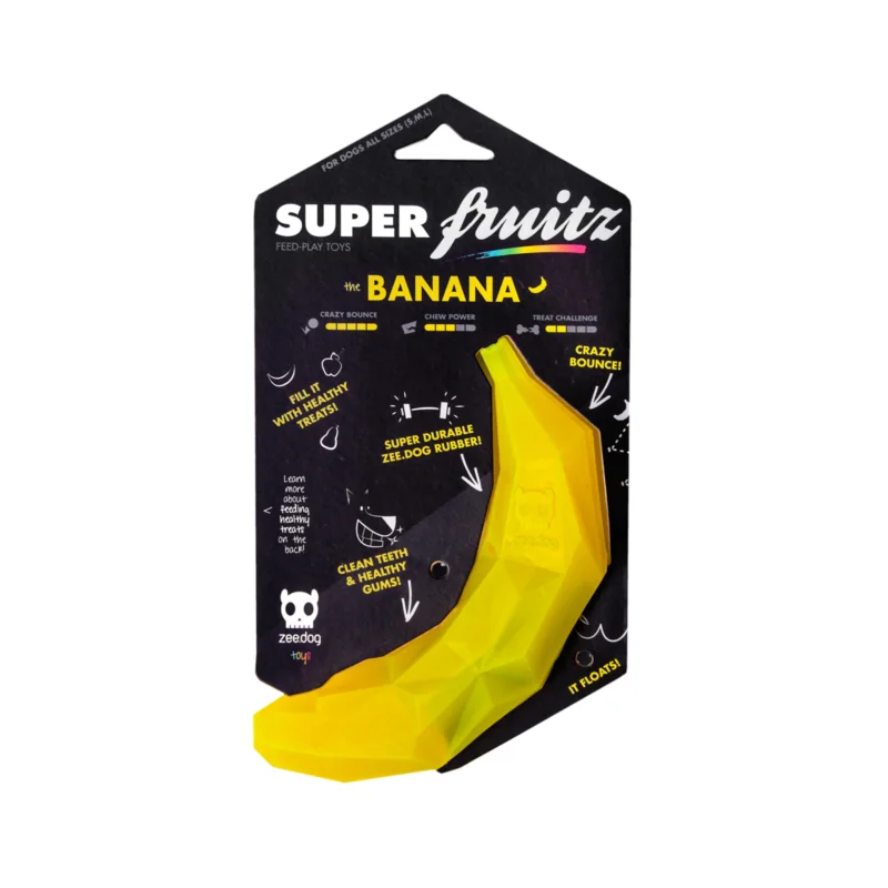Zee.Dog Hundespielzeug Super Fruitz, Banana Interaktiv