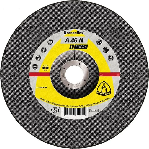 Produktbild von Klingspor Schruppscheibe A46N Supra 180x8mm gekröpft 13415 4014855010684
