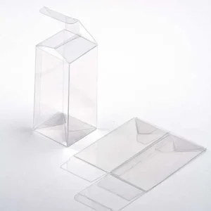 Plastic Gift Boxes 7.6x7.6x15.2cm Crystal Clear with Autolock Bottom