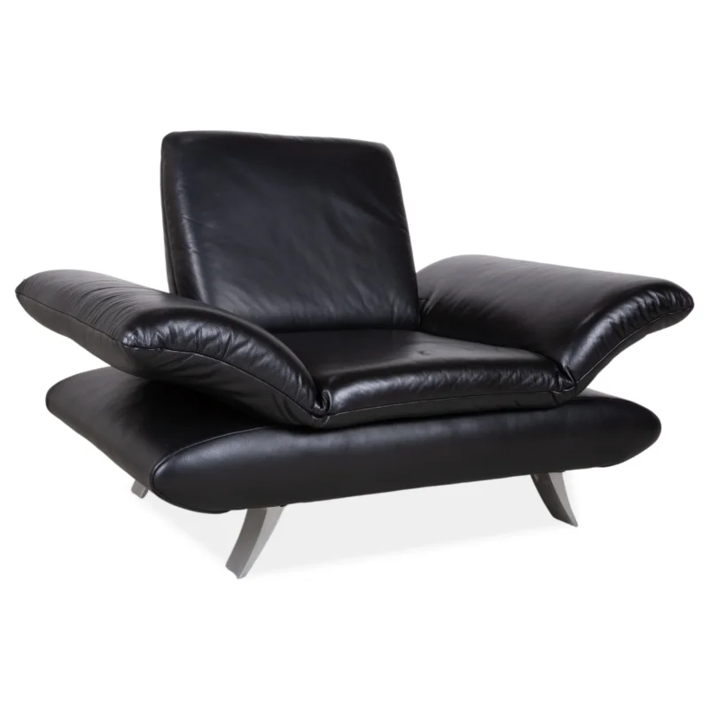 Koinor Rossini Leder Sessel Schwarz Manuelle Funktion