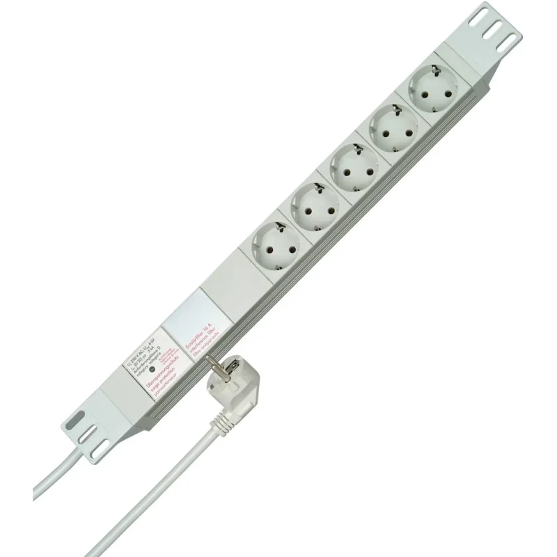 B-Ware Kopp 930504014 Steckdosenleiste Verteiler 19 Zoll 5fach Weiß Schutzkontakt 1 St - 4008224459037