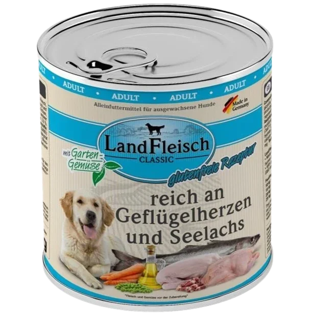 LandFleisch Dog Classic Geflügelherz & Seelachs 800 g