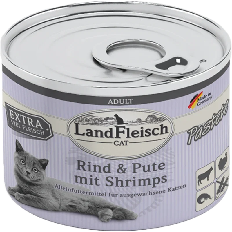 LandFleisch Pastete Rind, Pute & Shrimps 195 g