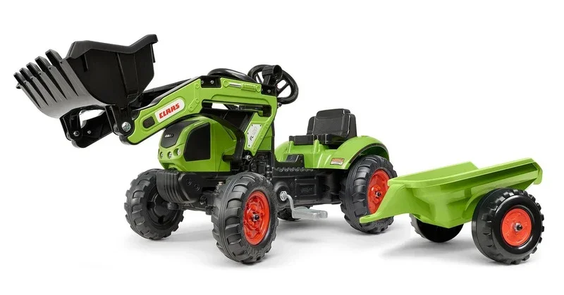 Falk Tretbaggerlader Claas 2040ML mit Anhänger für Kinder 2-5 Jahre grün - 3016200001447