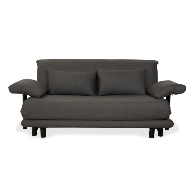 Ligne Roset Multy Stoff Dreisitzer Grau manuelle Schlaffunktion Sofa Couch Neubezug
