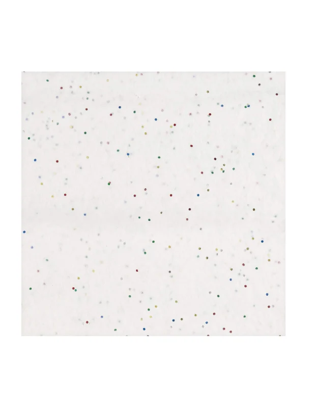 5er Pack Seidiges Glitzerpapier weiß